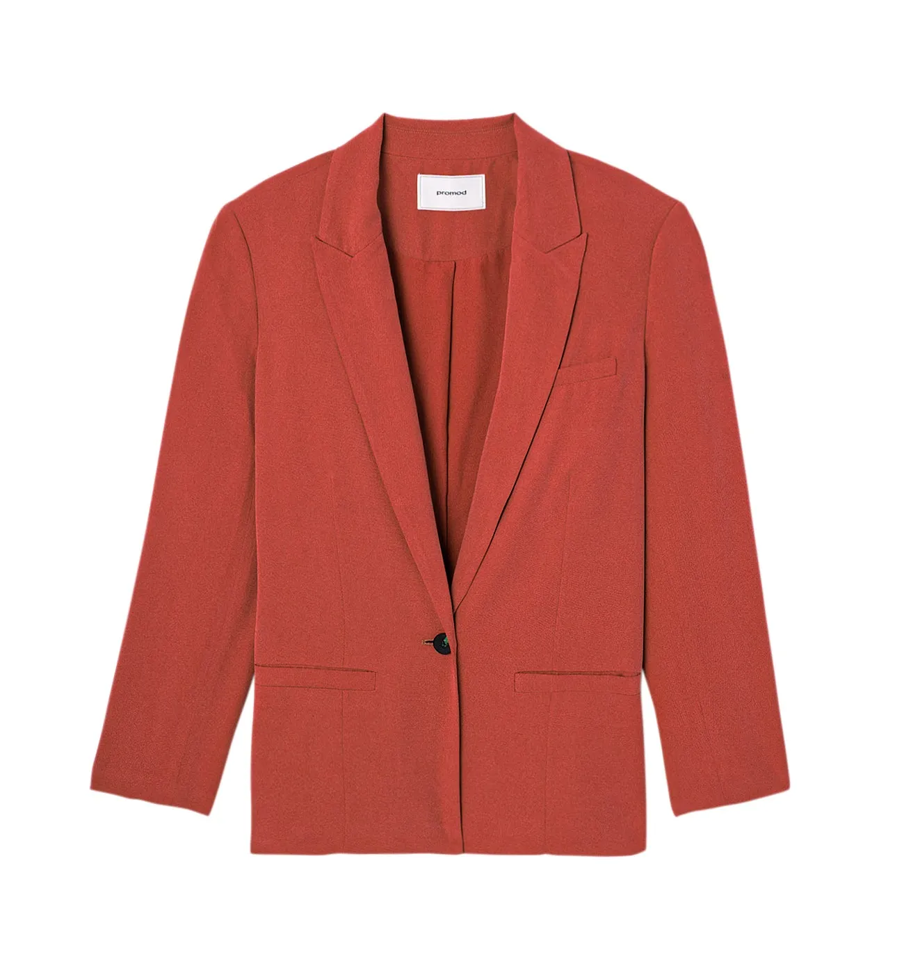 Veste de tailleur de couleur - Terre de sienne