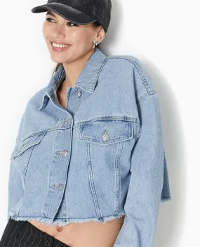 Veste en jean cropped