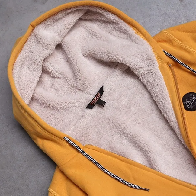 Veste Sherpa Badge STERED Héritage - Jaune Caraïbe