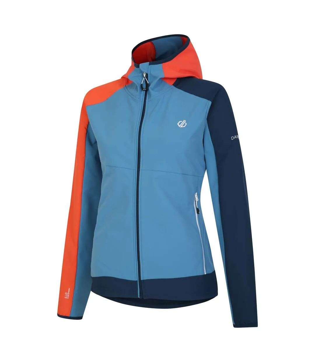 Veste softshell avidly femme bleu pâle / mandarine Dare 2B