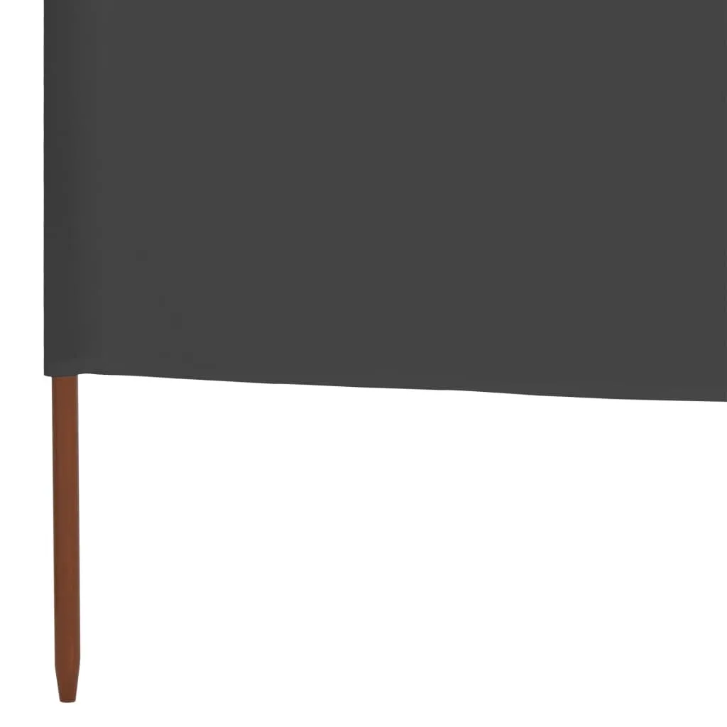 vidaXL Paravent 5 panneaux Tissu 600 x 120 cm Anthracite | vidaxl-fr